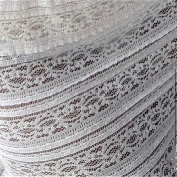 New! Clearance 🔥 Lacy Ivory Split Knit Maxi Skirts - Picture 5 of 7